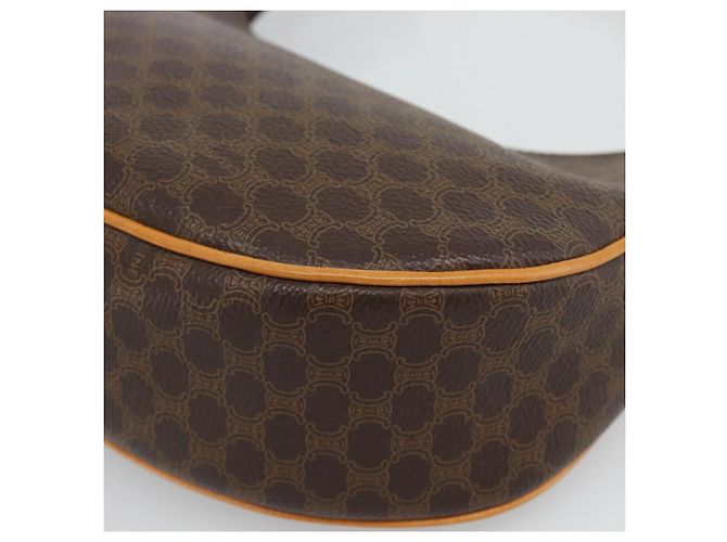 Céline CELINE Macadam Canvas Hand Bag PVC Leather Brown Gold - vista 12