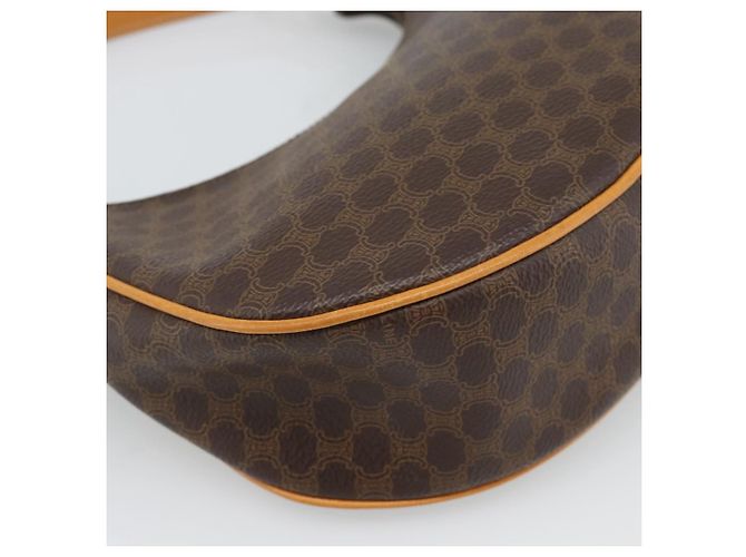 Céline CELINE Macadam Canvas Hand Bag PVC Leather Brown Gold - vista 13