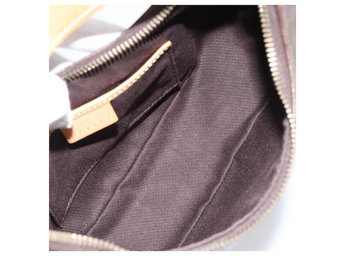 Céline CELINE Macadam Canvas Hand Bag PVC Leather Brown Gold - vista 16