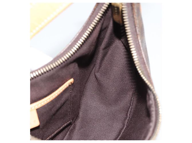 Céline CELINE Macadam Canvas Hand Bag PVC Leather Brown Gold - vista 17