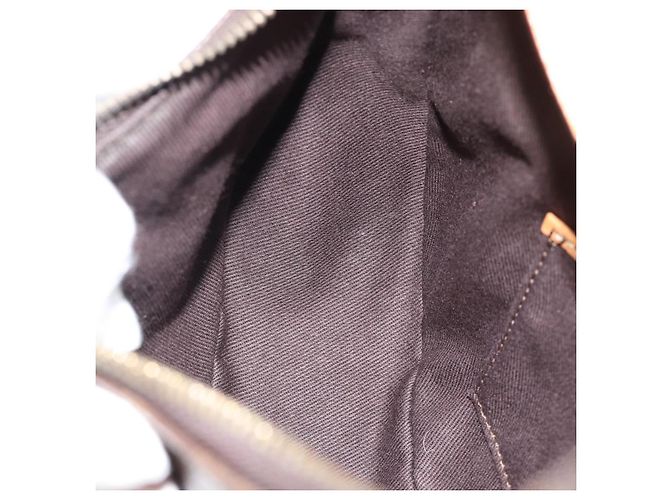 Céline CELINE Macadam Canvas Hand Bag PVC Leather Brown Gold - vista 18