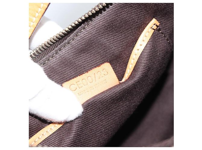 Céline CELINE Macadam Canvas Hand Bag PVC Leather Brown Gold - vista 20