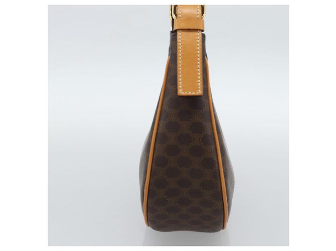 Céline CELINE Macadam Canvas Hand Bag PVC Leather Brown Gold - vista 4