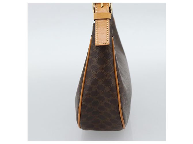 Céline CELINE Macadam Canvas Hand Bag PVC Leather Brown Gold - vista 5