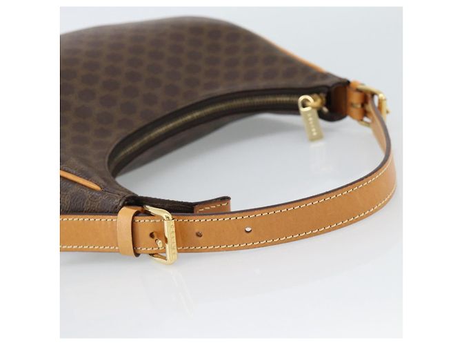 Céline CELINE Macadam Canvas Hand Bag PVC Leather Brown Gold - vista 7