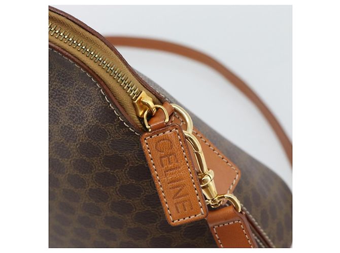 Céline CELINE Macadam Canvas Hand Bag PVC Leather 2way Brown Gold - vista 10