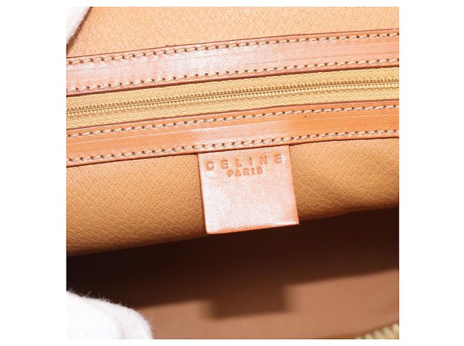 Céline CELINE Macadam Canvas Hand Bag PVC Leather 2way Brown Gold - vista 21