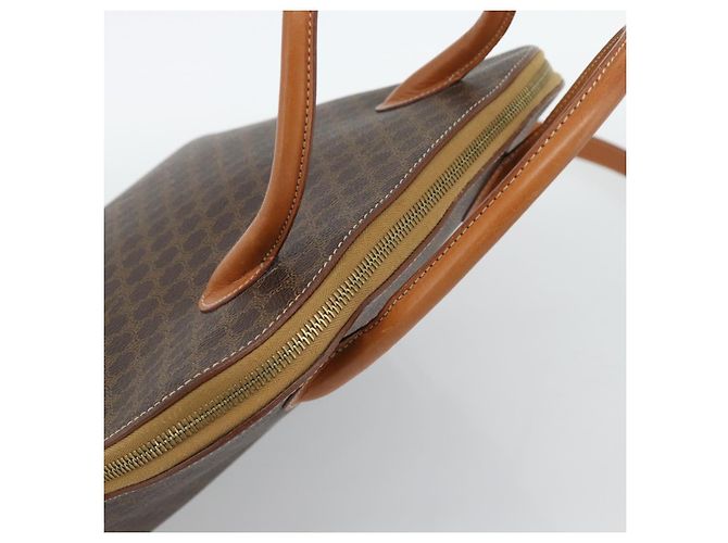 Céline CELINE Macadam Canvas Hand Bag PVC Leather 2way Brown Gold - vista 7
