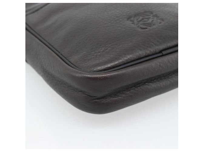 LOEWE Anagram Shoulder Bag Leather Brown Silver - vista 14