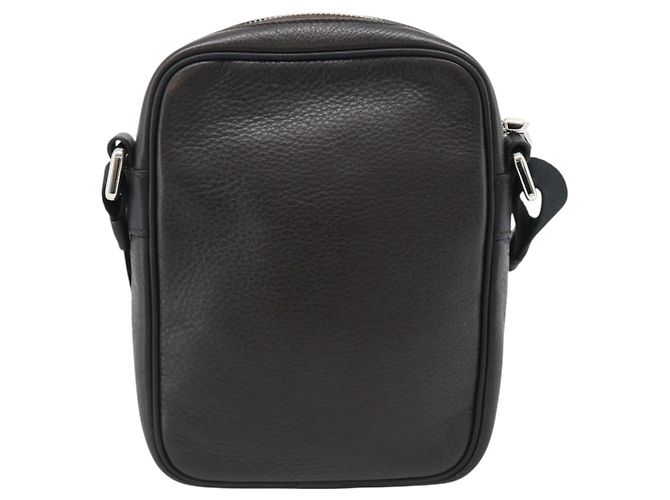 LOEWE Anagram Shoulder Bag Leather Brown Silver - vista 2