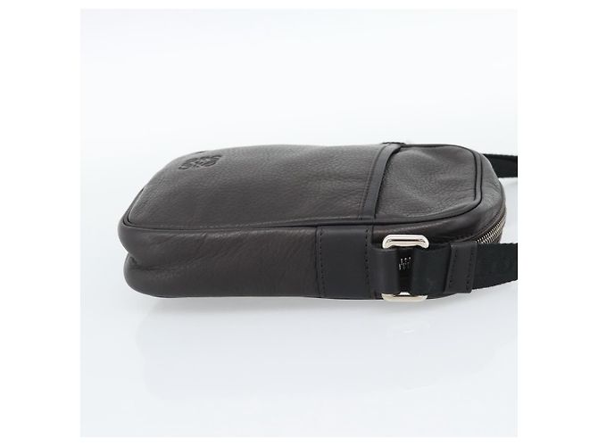 LOEWE Anagram Shoulder Bag Leather Brown Silver - vista 4