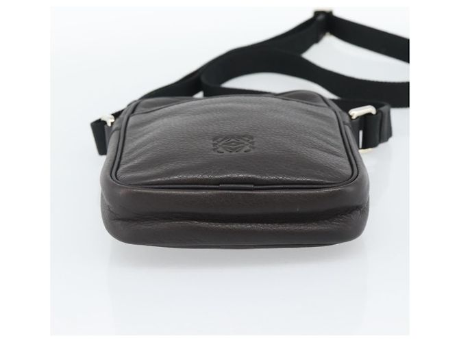 LOEWE Anagram Shoulder Bag Leather Brown Silver - vista 5