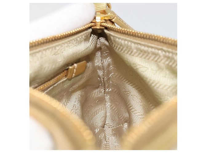 PRADA Chain Shoulder Bag Nylon White Gold - vista 19
