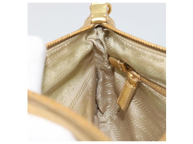 PRADA Chain Shoulder Bag Nylon White Gold - vista 20