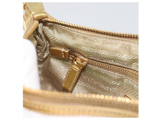 PRADA Chain Shoulder Bag Nylon White Gold - vista 21