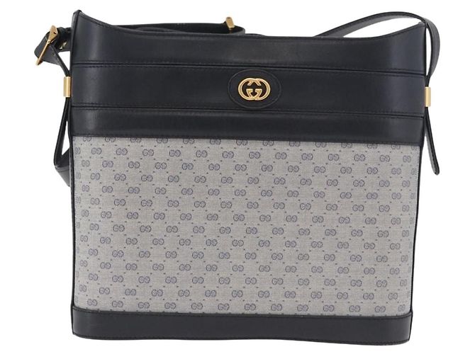 GUCCI Micro GG Supreme Shoulder Bag PVC Navy Gold 001 109 0579 - vista 13