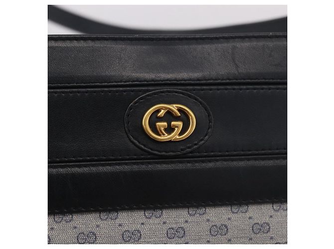 GUCCI Micro GG Supreme Shoulder Bag PVC Navy Gold 001 109 0579 - vista 17