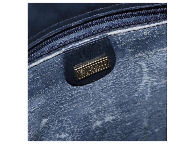 GUCCI Micro GG Supreme Shoulder Bag PVC Navy Gold 001 109 0579 - vista 18