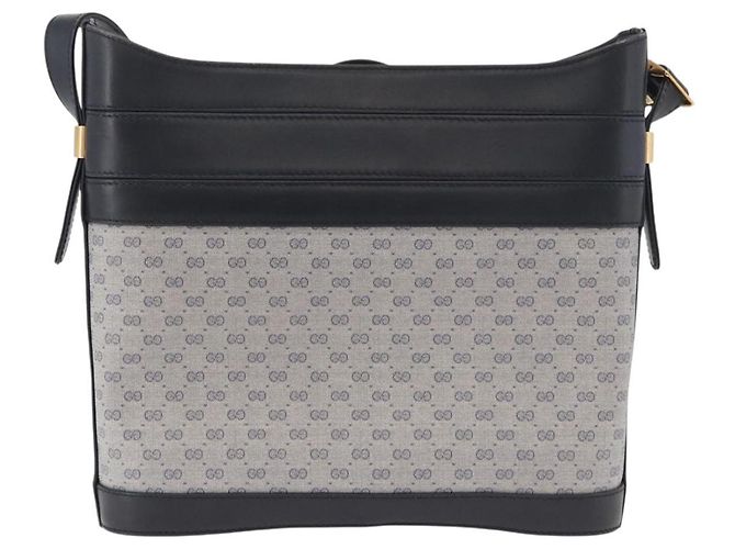 GUCCI Micro GG Supreme Shoulder Bag PVC Navy Gold 001 109 0579 - vista 2