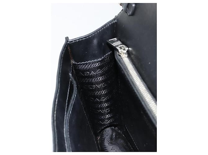 PRADA Electra Studs Shoulder Bag Leather Black Silver - vista 23