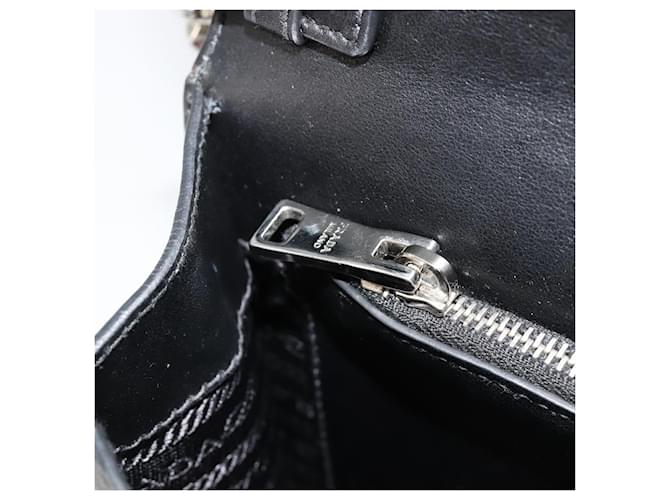 PRADA Electra Studs Shoulder Bag Leather Black Silver - vista 24