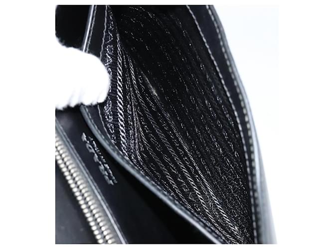 PRADA Electra Studs Shoulder Bag Leather Black Silver - vista 26