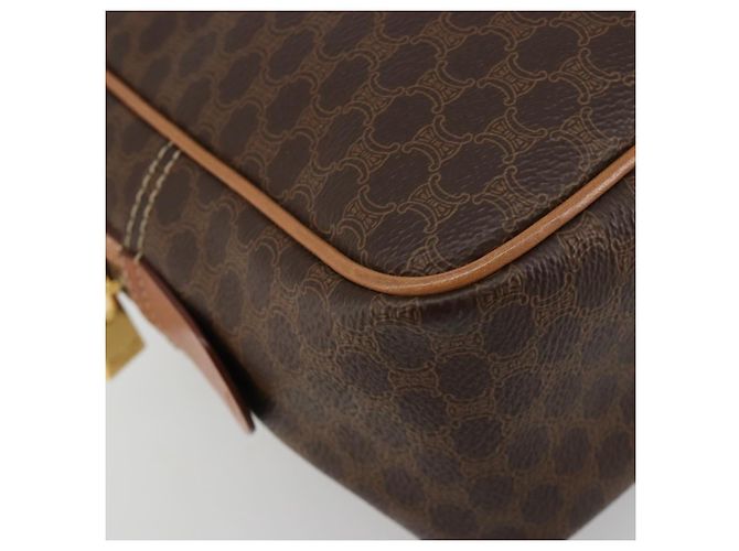 Céline CELINE Macadam Canvas Hand Bag PVC Leather Brown Gold - vista 14