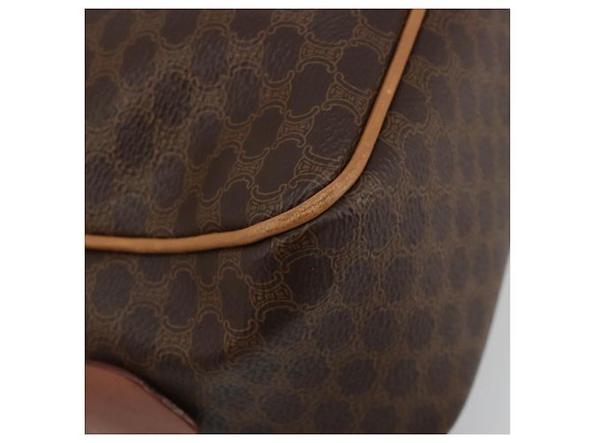 Céline CELINE Macadam Canvas Hand Bag PVC Leather Brown Gold - vista 16