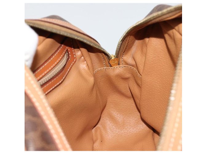 Céline CELINE Macadam Canvas Hand Bag PVC Leather Brown Gold - vista 20