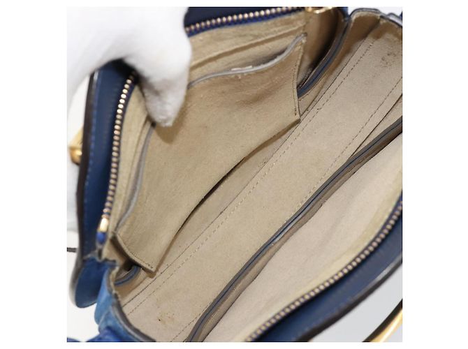 Chloé Chloe Pixy Hand Bag Leather 2way Black Gold - vista 11