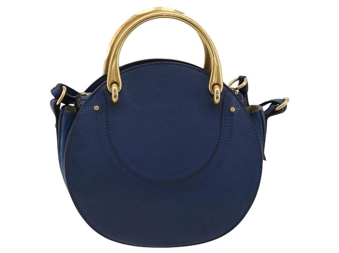 Chloé Chloe Pixy Hand Bag Leather 2way Black Gold - vista 2