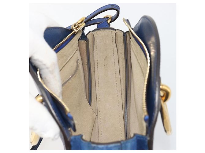 Chloé Chloe Pixy Hand Bag Leather 2way Black Gold - vista 21