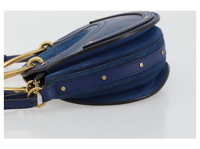 Chloé Chloe Pixy Hand Bag Leather 2way Black Gold - vista 4