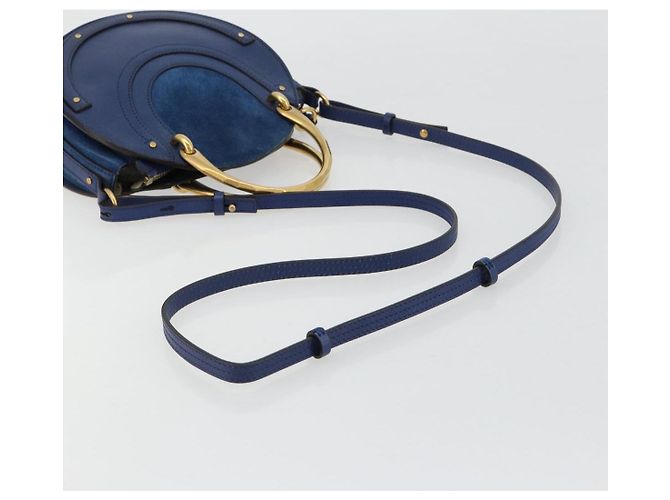 Chloé Chloe Pixy Hand Bag Leather 2way Black Gold - vista 8
