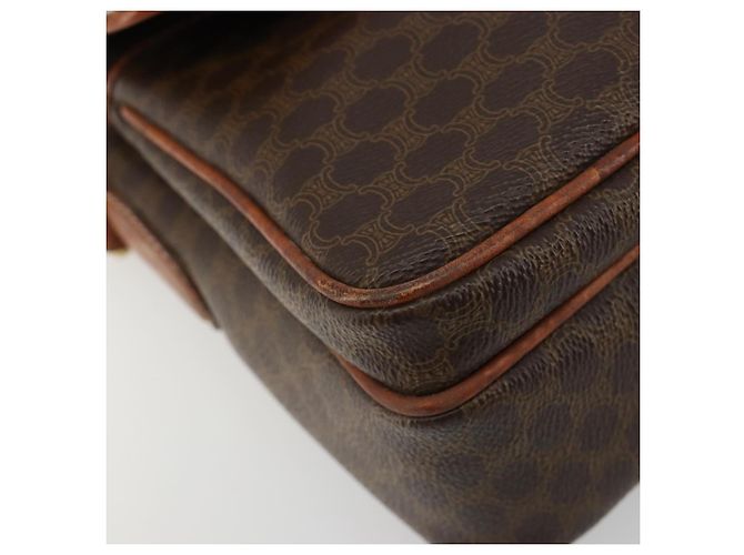 Céline CELINE Macadam Canvas Shoulder Bag PVC Leather Brown Gold - vista 15