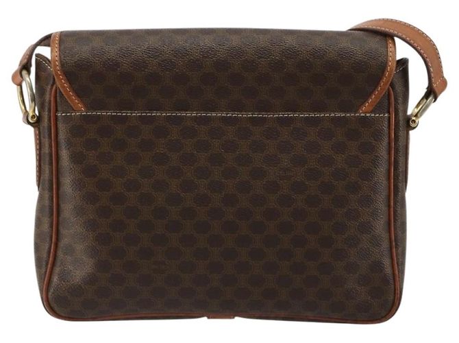 Céline CELINE Macadam Canvas Shoulder Bag PVC Leather Brown Gold - vista 2