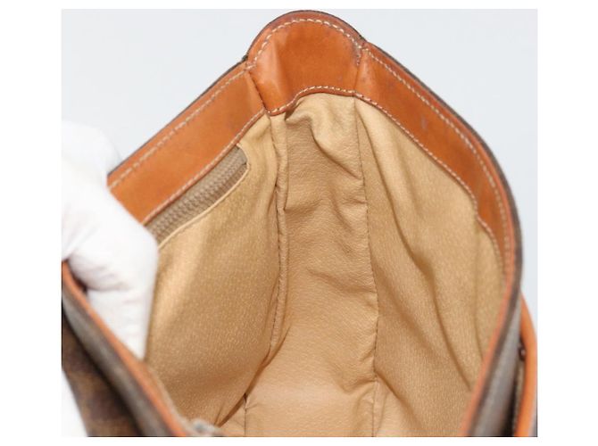 Céline CELINE Macadam Canvas Shoulder Bag PVC Leather Brown Gold - vista 20