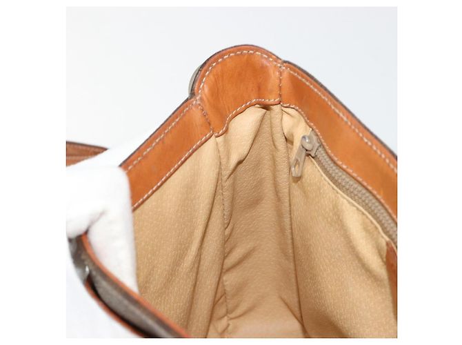 Céline CELINE Macadam Canvas Shoulder Bag PVC Leather Brown Gold - vista 21