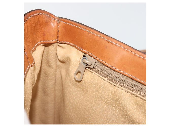 Céline CELINE Macadam Canvas Shoulder Bag PVC Leather Brown Gold - vista 22