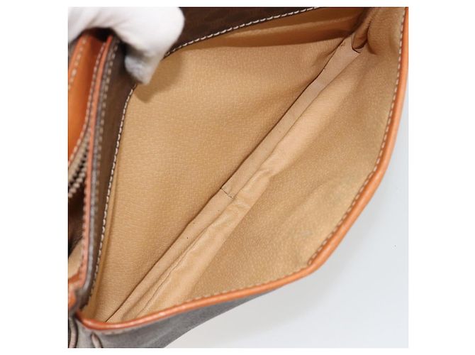 Céline CELINE Macadam Canvas Shoulder Bag PVC Leather Brown Gold - vista 23