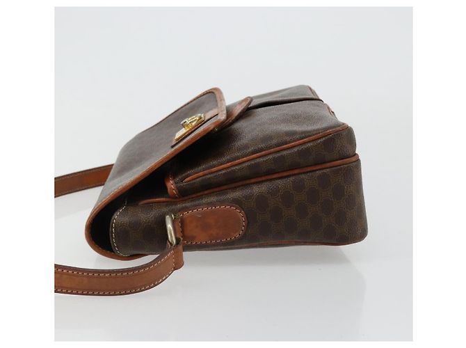 Céline CELINE Macadam Canvas Shoulder Bag PVC Leather Brown Gold - vista 4