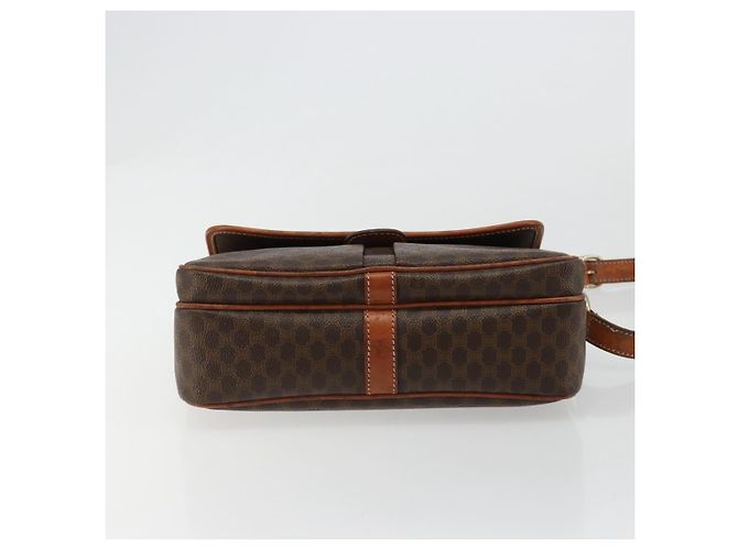 Céline CELINE Macadam Canvas Shoulder Bag PVC Leather Brown Gold - vista 5