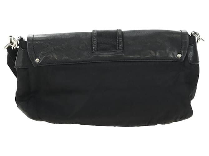PRADA Shoulder Bag Nylon Black Silver - vista 2