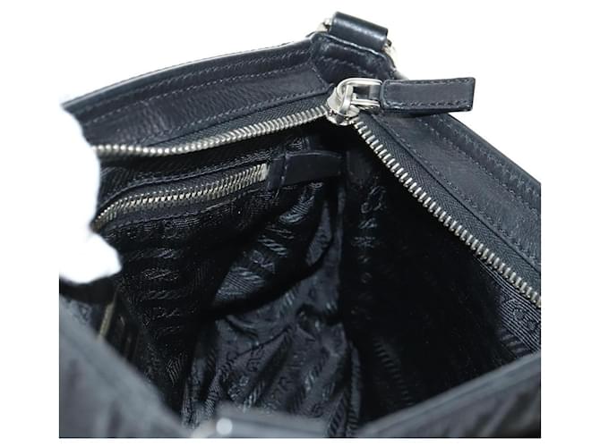 PRADA Shoulder Bag Nylon Black Silver - vista 24