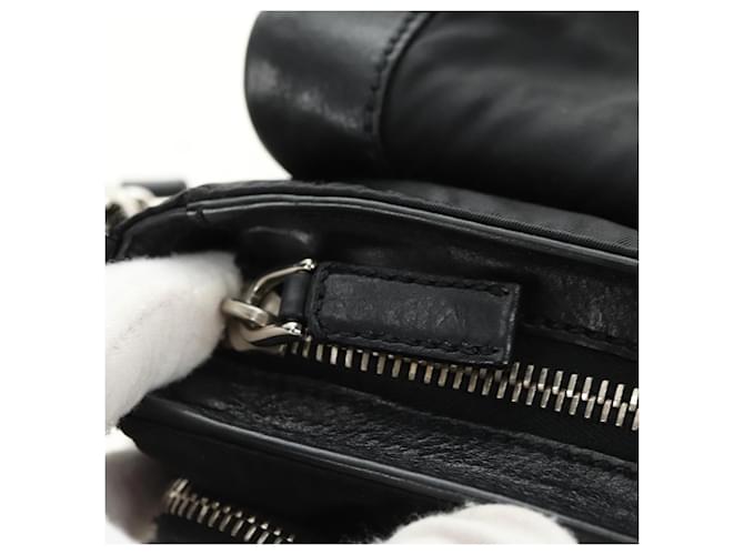 PRADA Shoulder Bag Nylon Black Silver - vista 9