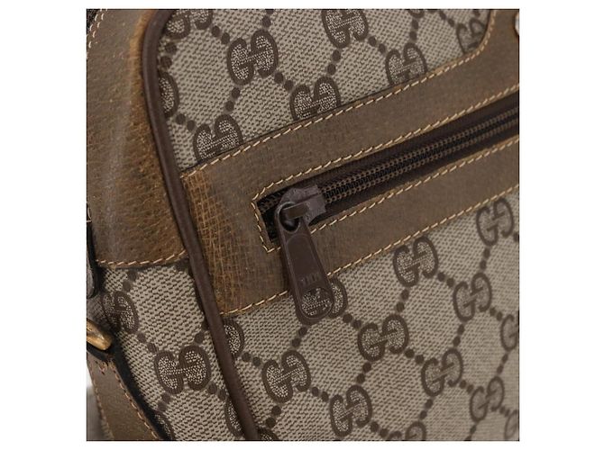 GUCCI GG Supreme Web Sherry Line Bag PVC Beige Gold 56 02 005 - vista 18