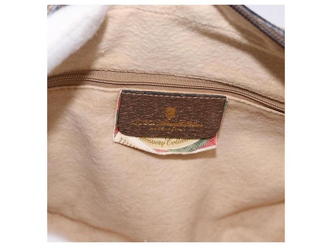 GUCCI GG Supreme Web Sherry Line Bag PVC Beige Gold 56 02 005 - vista 20