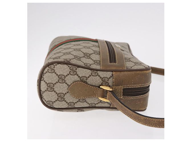GUCCI GG Supreme Web Sherry Line Bag PVC Beige Gold 56 02 005 - vista 3