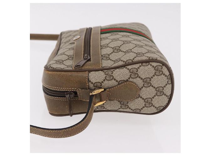 GUCCI GG Supreme Web Sherry Line Bag PVC Beige Gold 56 02 005 - vista 4