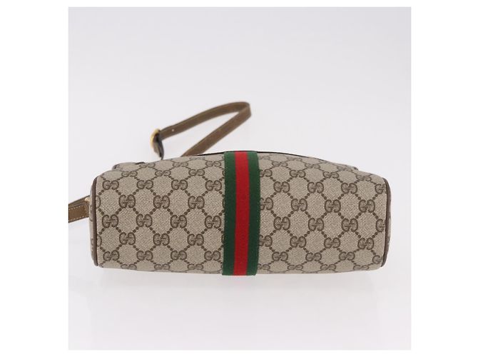 GUCCI GG Supreme Web Sherry Line Bag PVC Beige Gold 56 02 005 - vista 5